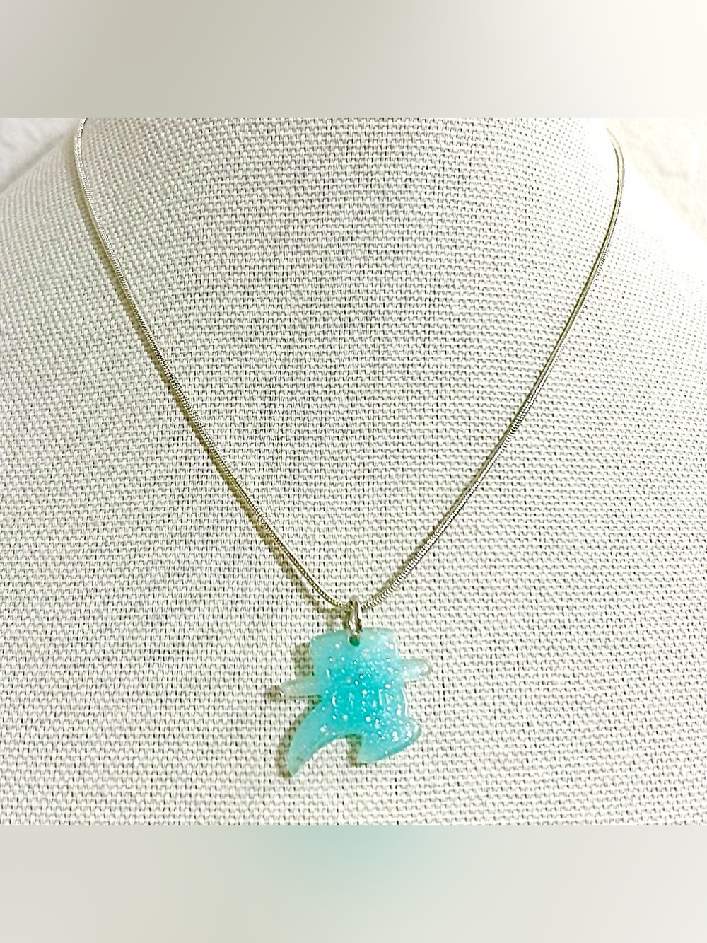 Blue Plague Doctor Pendant Necklace